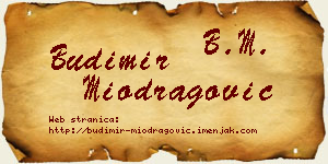 Budimir Miodragović vizit kartica